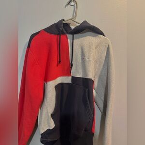 Champion red blue any grey hoodie